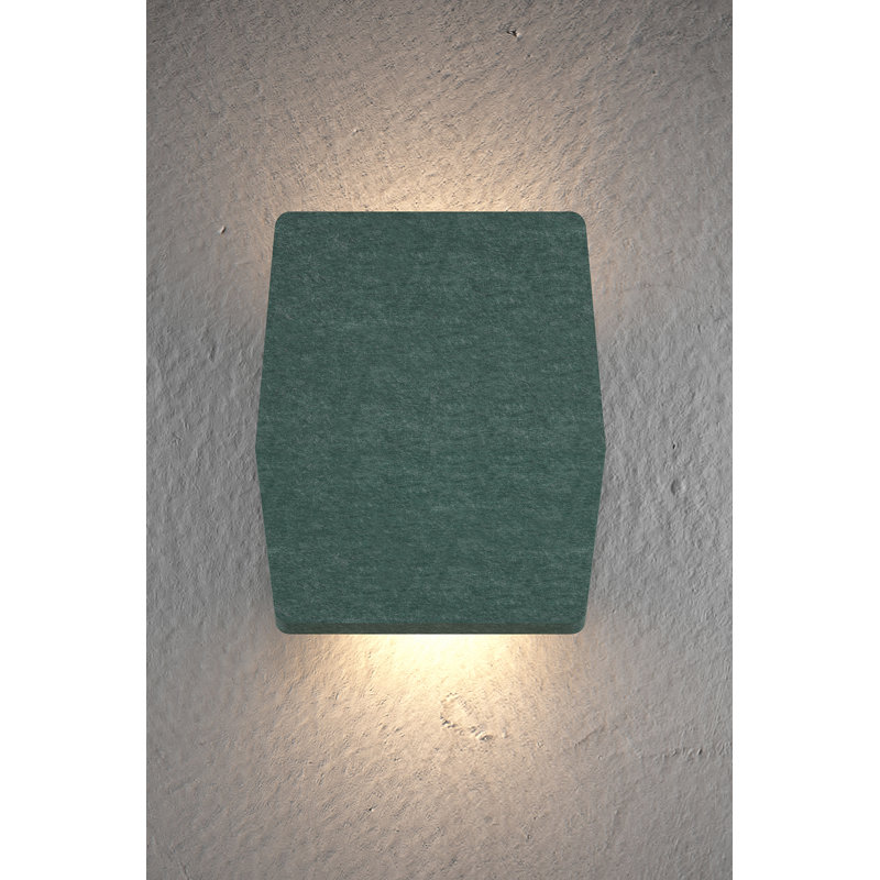 Hush LED Flush Mounted Sconce, Green, 10.6" H x 9.1" W x 3.75" D