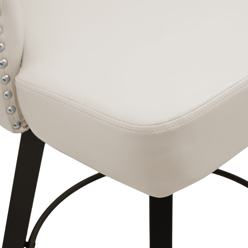 Tabouret de comptoir pivotant 25,98 po Drish, Blanc