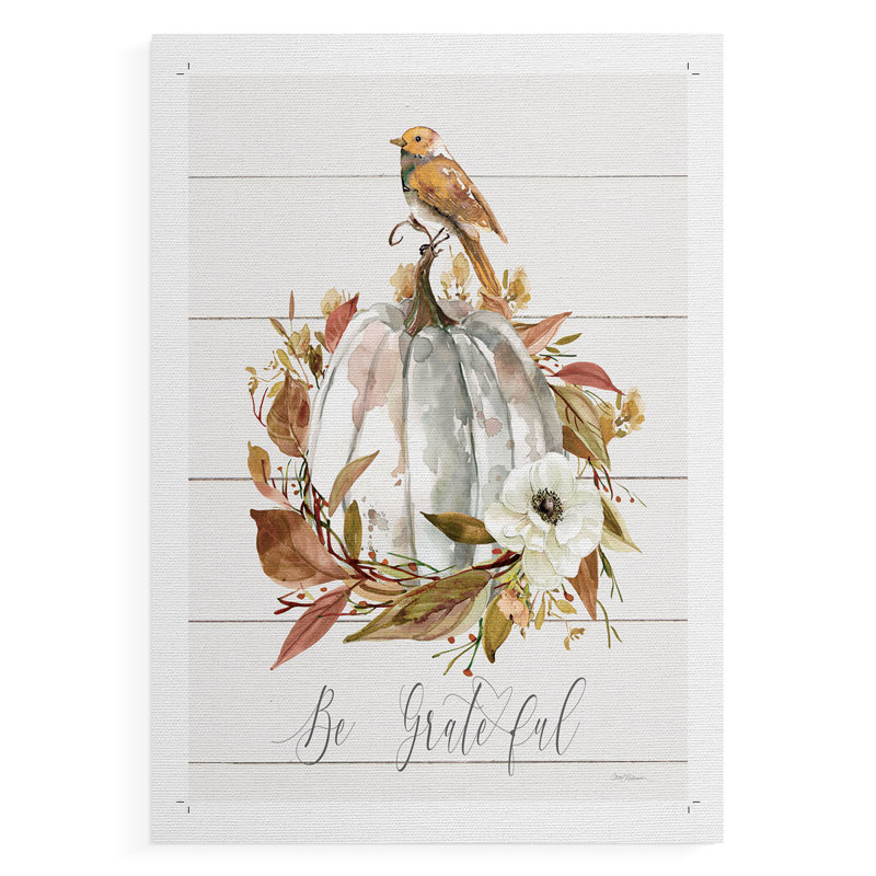 Be Be Grateful Bird - Impression sur toile seulement - NON-CADRE, H 18 po x l 12 po
