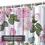 Rideau de douche à motif floral avec 12 crochets-129038773