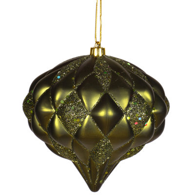 Ornement en oignon 5,7 po à motif de paillettes