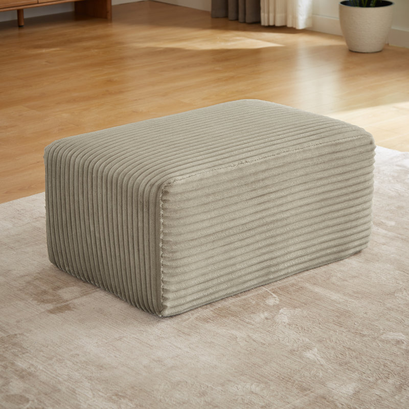 Canapé modulaire en L avec repose-pieds, Chameau