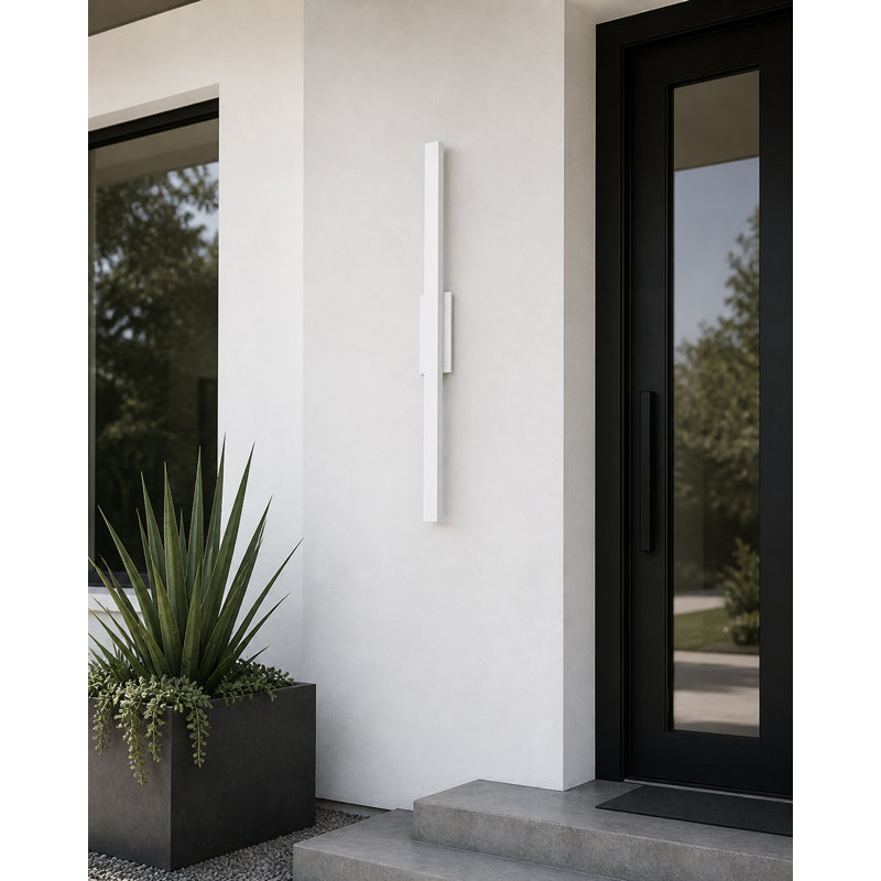 Chesnet-Outdoor Wall Mount, 51" H x 4.5" W x 2.75" D, White