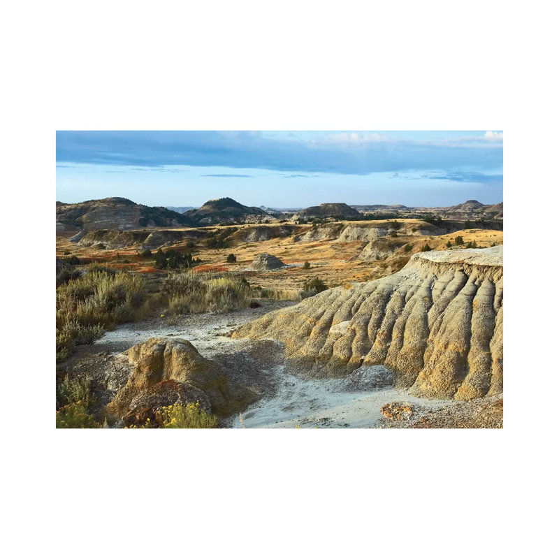 Badlands, South Unit, Theodore Roosevelt National Park, North Dakota 1 Piece Wrapped Canvas Wall Art, 20.32 cm H x 30.48 cm W