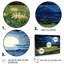 «Moonlight Magic Over Blossoming Green Fields», ensemble d'art mural de ferme-1437945883-1437945885