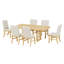 Ensemble de table de salle à manger 7 pièces avec chaises rembourrées-1652935801-1651051511