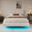 Boucle Floating Bed With Light-153259202
