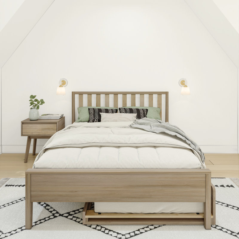 Brubaker Kids Platform with Trundle, Full, Blonde