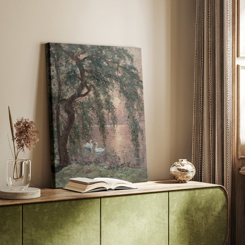 Paysage rétro CXIV - galerie Cavas enveloppé, H 36 po x l 24 po