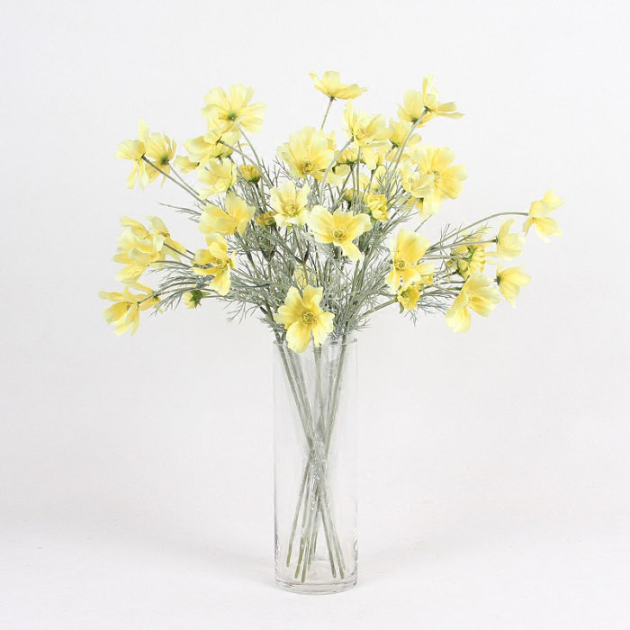 Silk Cloth Daisy Arrangement, Yellow, 3 Stems