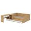 Lit plateforme double en bois avec six tiroirs, des tablettes et une coiffeuse-1016850664