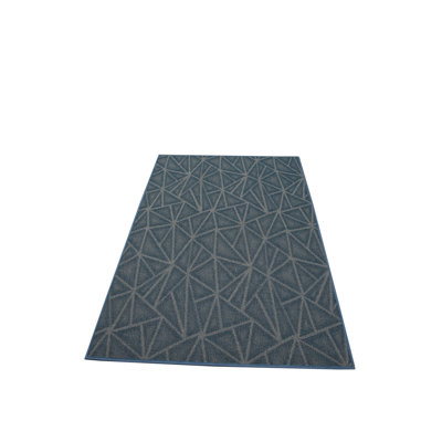 Tapis raffiné à imprimé raffiné bleu