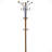 73" Tall Chrome And Wood Coat Rack-751575199
