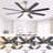 66 Inch Large Ceiling Fan With Dimmable Led Light 8 ABS Blades Smart Remote Control Reversible DC Motor For Living Room-1831815943-1831815945