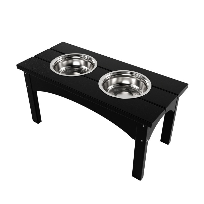 Mangeoire double Hadburg, Noir