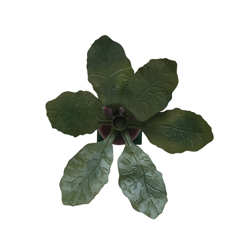 Radish Motif Iron & Mango Taper Holder