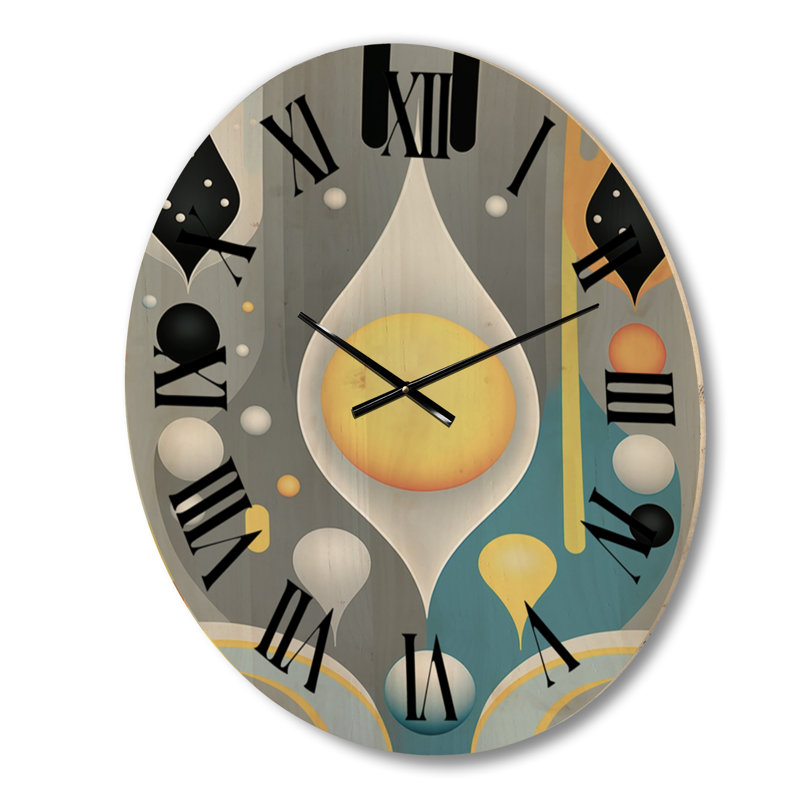 Horloge murale géométrique rétro, Moyenne