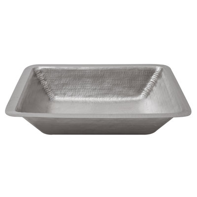 19" Rectangle Under Counter Hammered Copper Bathroom Sink