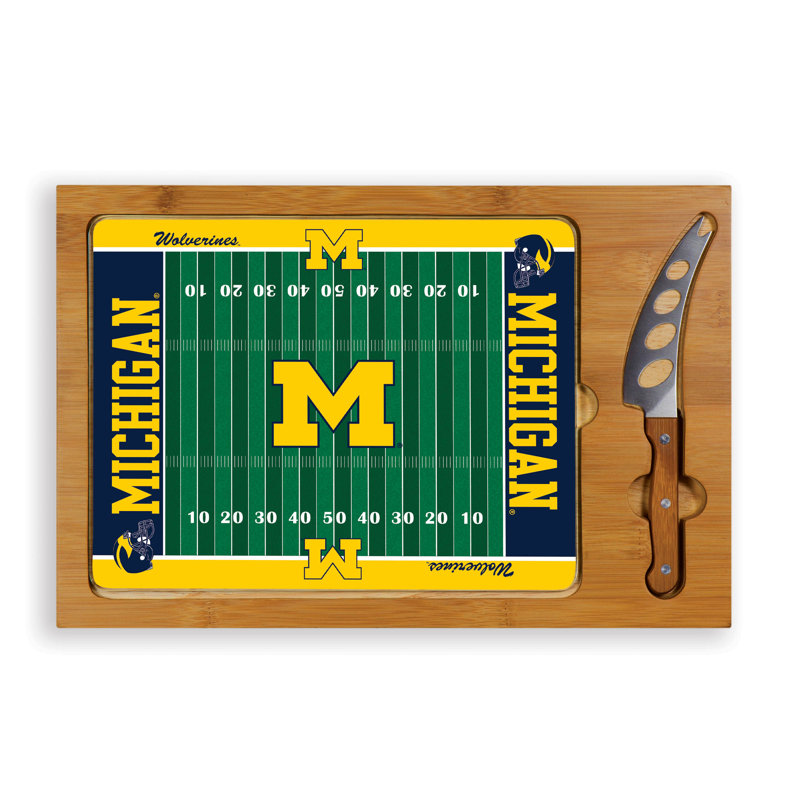 Plateau pour le fromage à couper icône de football ncaa, Wolverines de l'Université du Michigan