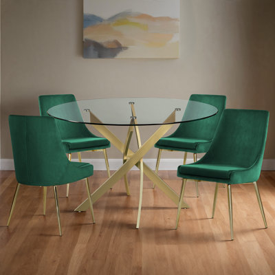 Ensemble de table de salle à manger + 4 chaises Meridian Furniture Juana