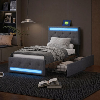 Taneshia Single (3') Drawers Bed Frame