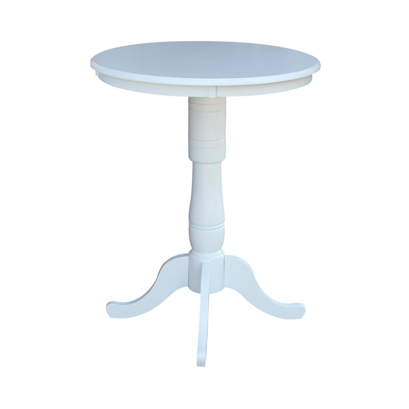 Mosteller Solid Wood Dining Table, White, 42" H x 30" W x 30" D
