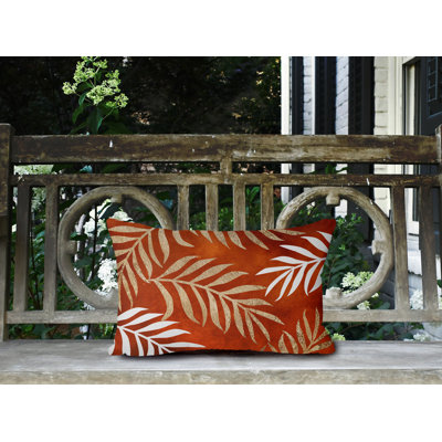 Floral Outdoor Reversible Throw Pillow