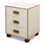 Shagreen 3 - Drawer Solid Wood Nightstand-59407349