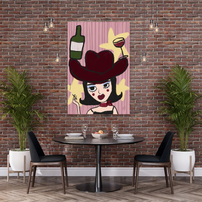 Art mural rétro Sassy Cowgirl