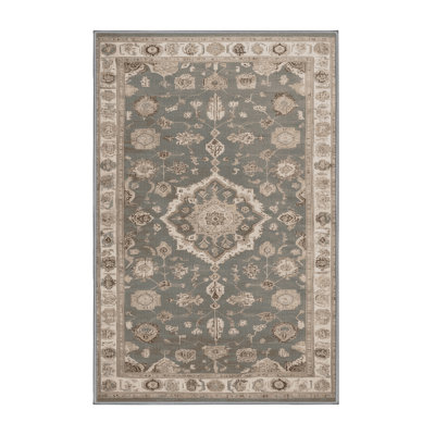 Tapis gris Afyon lavable à la machine