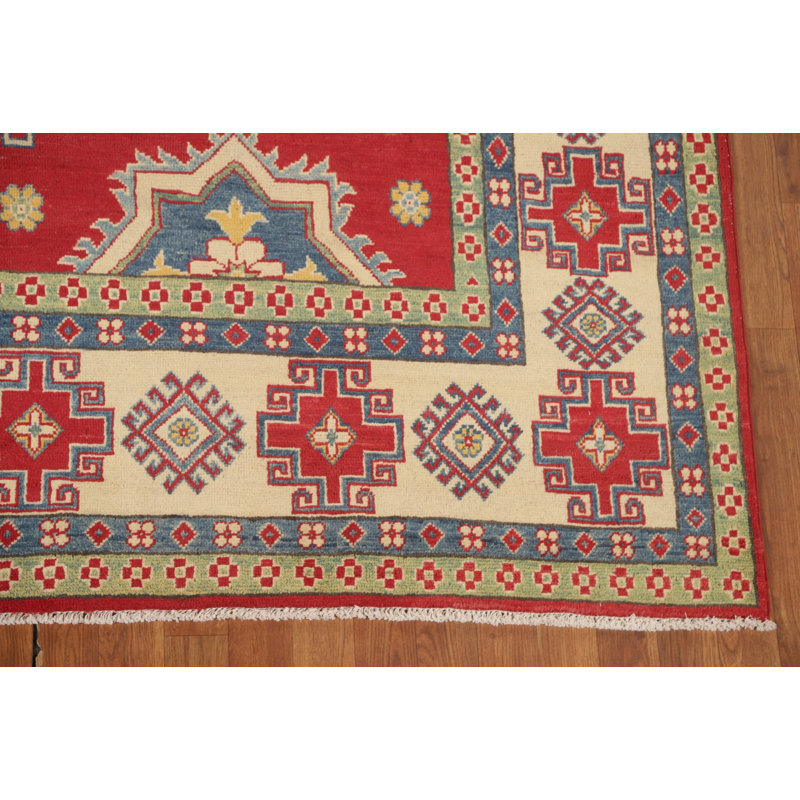 Geometric Kazak Oriental Area Rug 8x11