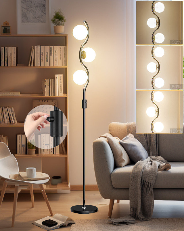 Lampe sur pied Malvie 60 Mid Century