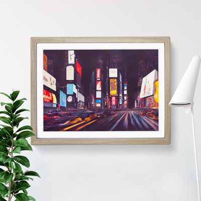 XH1022-6208X Modern Times Square Art Vol.7 1 Piece Single Picture Frame Wall Art
