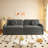 Space-saving Convertible Sleeper Sofas, Chenille Upholstered, Modern Grey Couch For Living Room