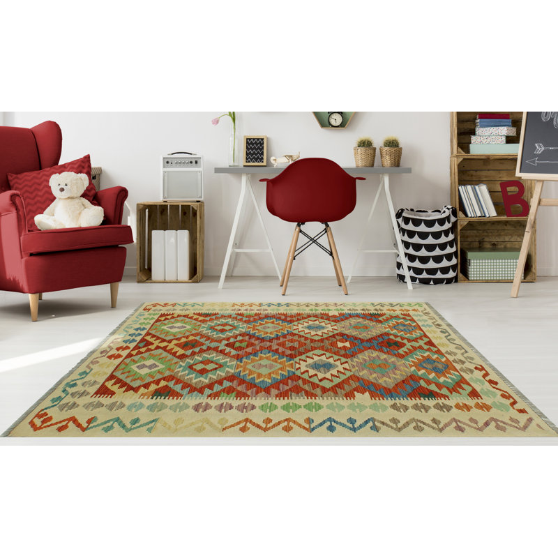 Wool Oriental and Geometric Indoor Rug