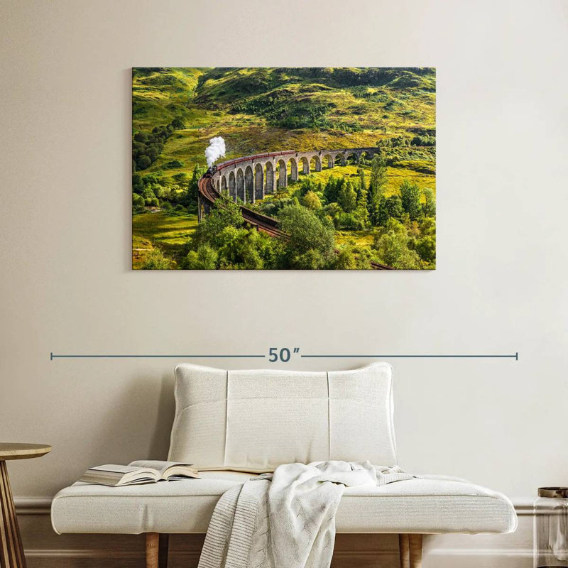 Lilie Glenfinnan, chemin de fer du viaduc, H 26 po x l 39 po