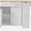 Îlot de cuisine pliable pour la table de salle à manger, chariot de rangement à trois niveaux pour tiroir de cuisine, tablettes de rangement internes, chariot de cuisine roulant avec porte-serviettes, deux tiroirs, blanc, convient à la cuisine-1805998935