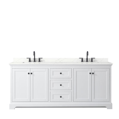 Avery Double Bathroom Vanity with Quartz Top
