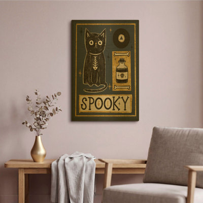 « Frightfully Wicked 3 Dark » de Melissa Averinos, tableau mural en métal doré, 40,6 cm x 61 cm