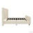 High Headboard Corduroy Upholstered Bed Frame with Vertical Stripe Wingback and High Footboard No Box Spring Needed-2040588226-2040588225