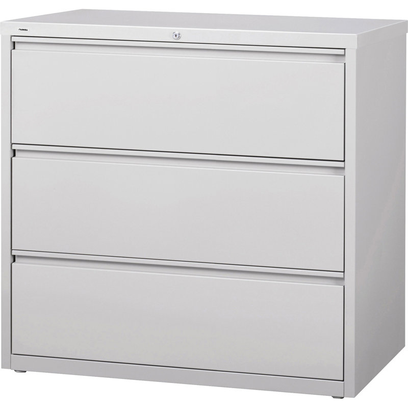 Pabel 42'' Wide 3 -Drawer Steel File Cabinet, Gray