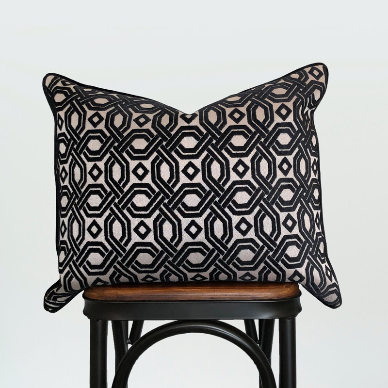 Lumbar Pillow Cover & Insert, Black