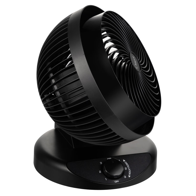 Ozeri Brezza 360 10" Oscillating Table Fan, Black