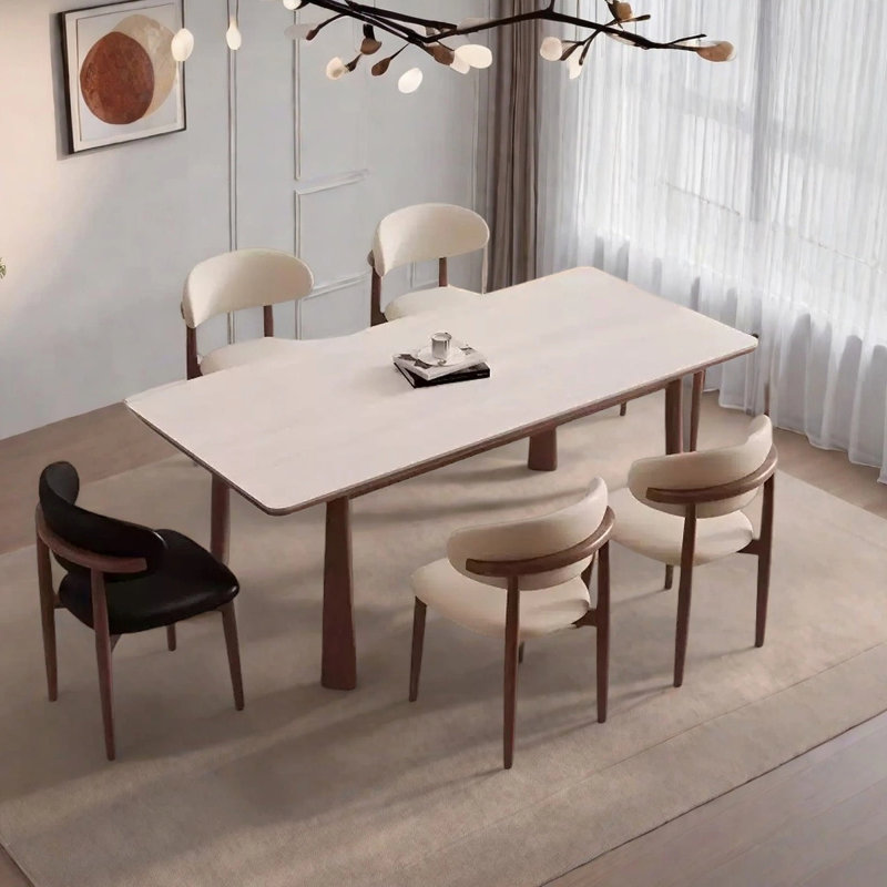 Table de salle à manger italienne minimaliste, H 29,53 po x L 70,87 po x l 35,43 po