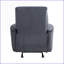 Fauteuil inclinable électrique berçant inclinable moderne en velours gris foncé Recliners | Cadre en bois massif