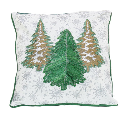 Cotton Throw Square Pillow by National Tree Company