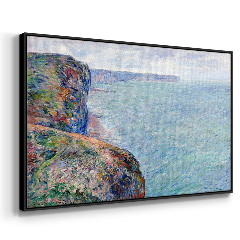 La mer vue des falaises de Fecamp, 1881, H 17 po x l 25 po x P 2 po, Noir