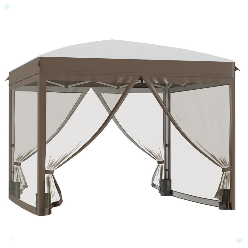 Tente pop-up avec auvent, abri de soleil instantané, tentes pour fêtes, Blanc