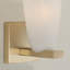 Applique murale 1 lumière l 4,75 po x H 9 po en laiton mat avec faux verre albâtre