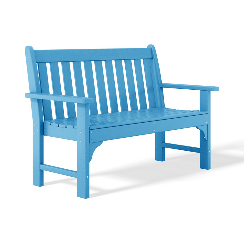 Banc de jardin en PEHD Laguna, Bleu pacifique
